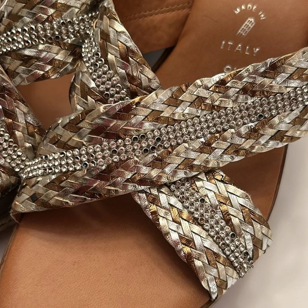 Italian Shoemakers gorgeous strappy slide heeled sandals - Picture 12 of 14